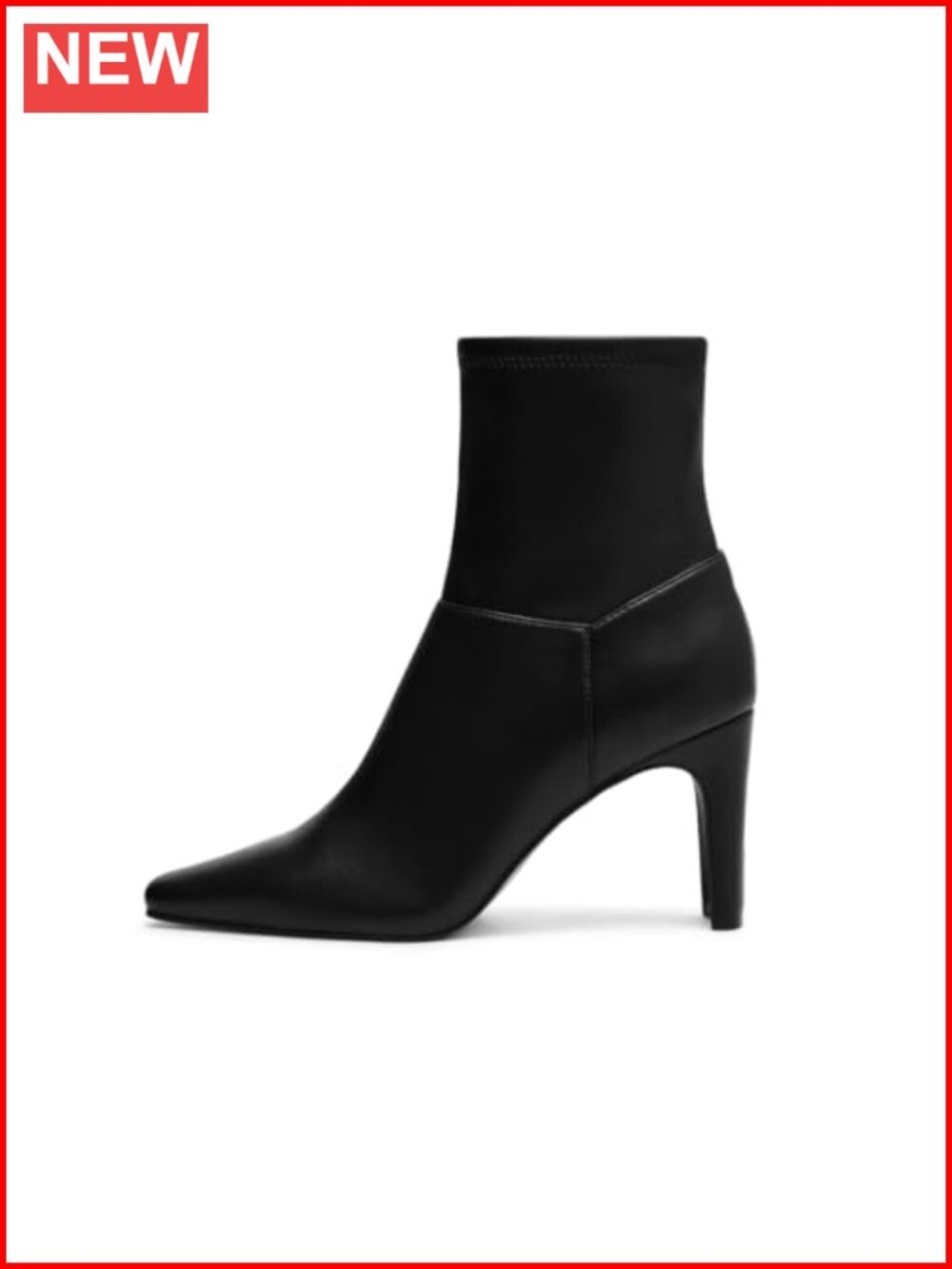 Chunky High Heel Square Toe Zipper Ankle Boots Faux Leather